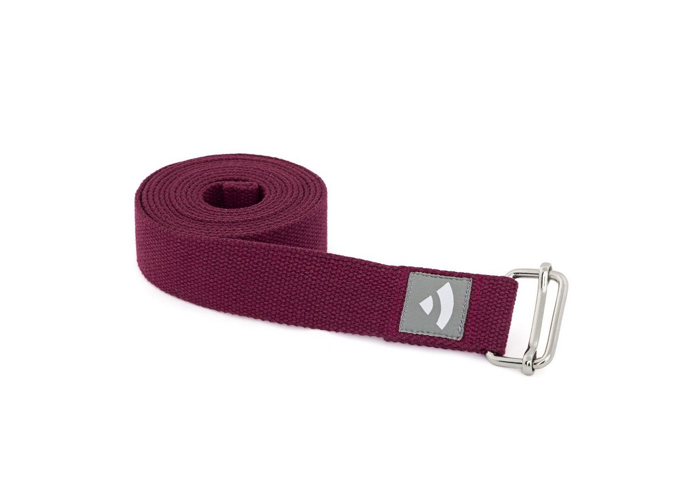 bodhi Yogamatte Yogagurt mit Schiebeschnalle ASANA BELT 2,5m, Metall aubergine von bodhi