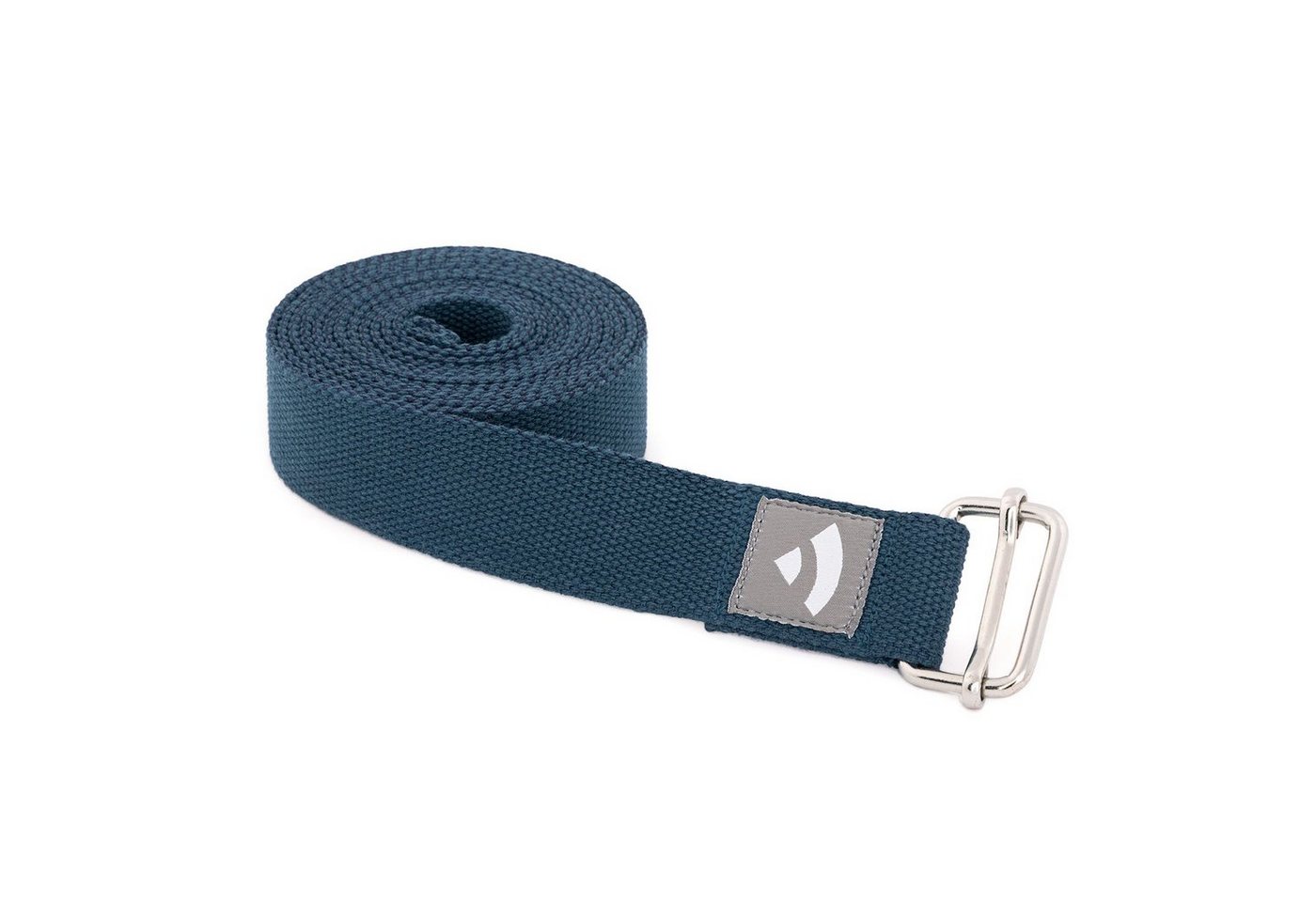 bodhi Yogamatte Yogagurt mit Schiebeschnalle ASANA BELT 2,5m, Metall marineblau von bodhi