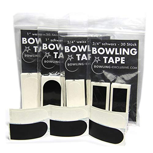 Bowling Ball Bowler Tape 30er Pack (1/2", schwarz) von bowling-exclusive