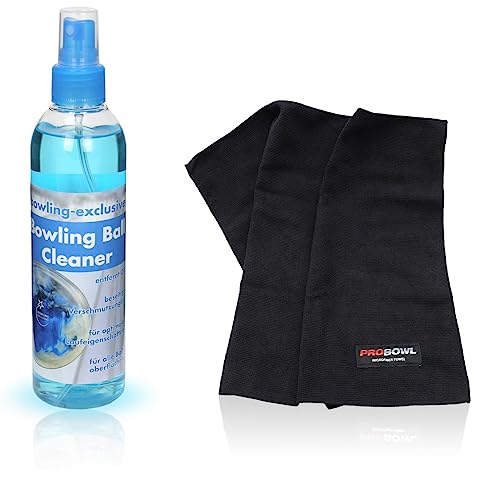 bowling-exclusive Bowling Ball Reiniger Set Cleaner Pro Bowl Microfiber Towel von bowling-exclusive
