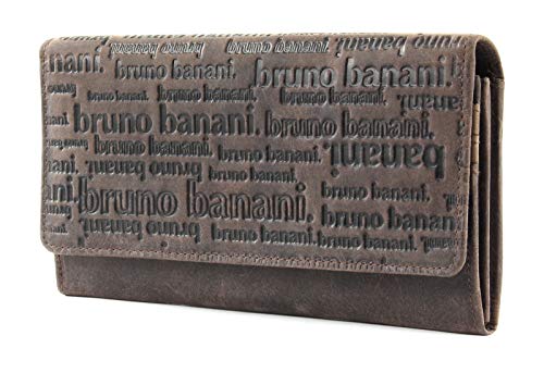 Bruno Banani Geldbörse All Over Echt Leder braun Damen - 020262 von bruno banani