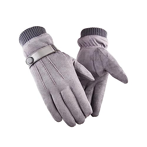 budiniao 1 Paar Lints Mann Winter Herbst Handschuh tragbar stilvoll Thermisch freie Größe warm halten Radfahren Snowboard Handschuhe Kleidung, Grau von budiniao