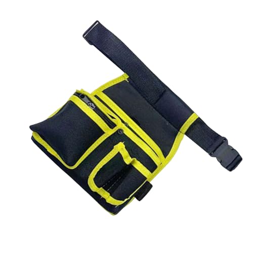 budiniao Elektriker Hüfttasche, geeignet für eine Vielzahl von Personen, geeignet für eine Vielzahl von Personen – der verbreiterte Bund kann angepasst Werden, Gelber Rand von budiniao