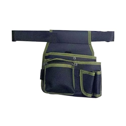budiniao Elektriker Hüfttasche, geeignet für eine Vielzahl von Personen, geeignet für eine Vielzahl von Personen – der verbreiterte Bund kann angepasst Werden, Grüner Rand von budiniao