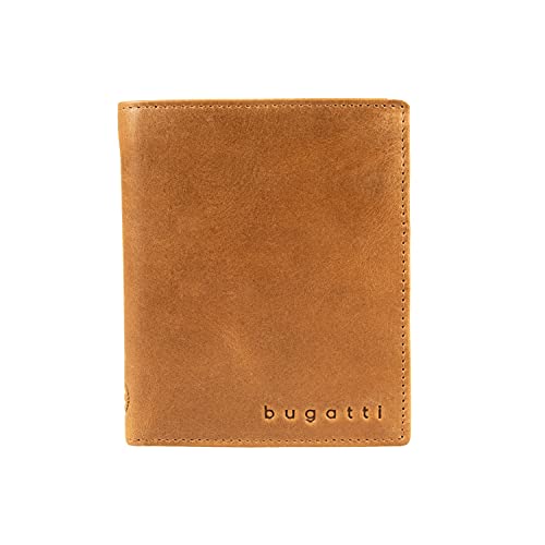 Bugatti Volo Geldbeutel Männer Leder Hochformat - Geldbörse Herren Cognac - Portmonaise Portemonnaie Portmonee Brieftasche Wallet Ledergeldbeutel von bugatti