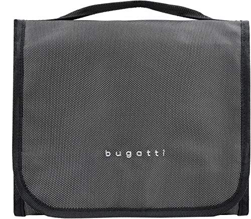 Bugatti Lima Kulturbeutel, Kompakter Organizer, All-in-One Hygienetasche Reiseorganizer Modern Pflege, Praktisch zum Aufklappen, Mehrere Fächer, Unisex, 2L Volumen, Stilvolle Aufbewahrung von bugatti