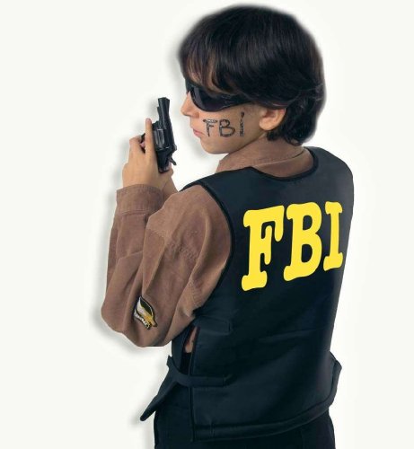FBI Polizei Schutz Weste Kinder Kostüm Gr 140 von buy'n'get