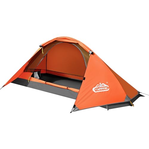 camppal 1-Personen-Zelt für Camping, Wandern, Bergjagd, Rucksackreisen, Zelte, 4 Jahreszeiten, Winddicht, regenfest und wasserdicht von camppal