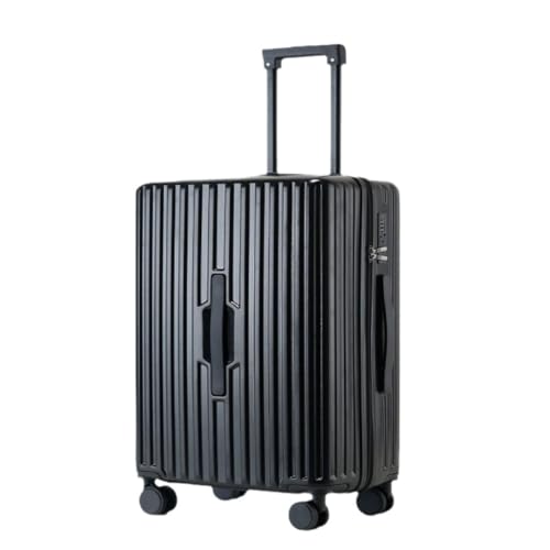 caoxinlei Koffer 20-Zoll-Multifunktions-Passwort 24-Trolley-Koffer for Männer und Frauen, Leichter Koffer, frischer Koffer Suitcase (Color : Black, Size : 20in) von caoxinlei