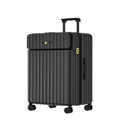 caoxinlei Koffer 20-Zoll-Trolley-Koffer for Männer Und Frauen, 24-Zoll-Geschenk-Trolley-Koffer, Business-Boarding-Koffer Suitcase (Color : Black, Size : 22in) von caoxinlei