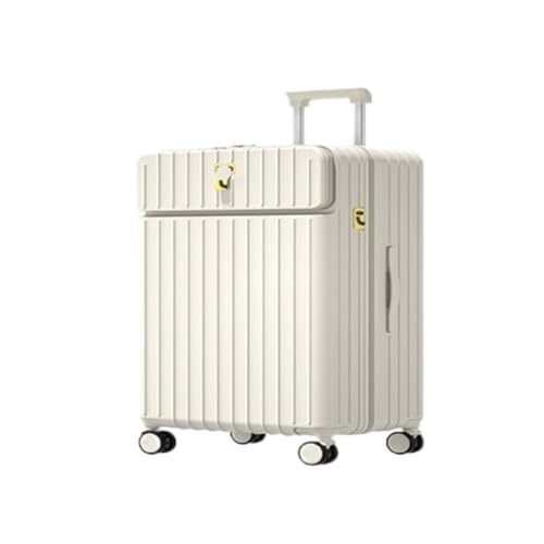 caoxinlei Koffer 20-Zoll-Trolley-Koffer for Männer Und Frauen, 24-Zoll-Geschenk-Trolley-Koffer, Business-Boarding-Koffer Suitcase (Color : White, Size : 22in) von caoxinlei