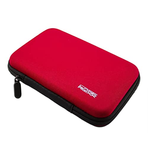 caseroxx GPS-Tasche für Garmin DriveSmart 76, (GPS-Tasche mit Reissverschluss und Gummizug in rot) von caseroxx