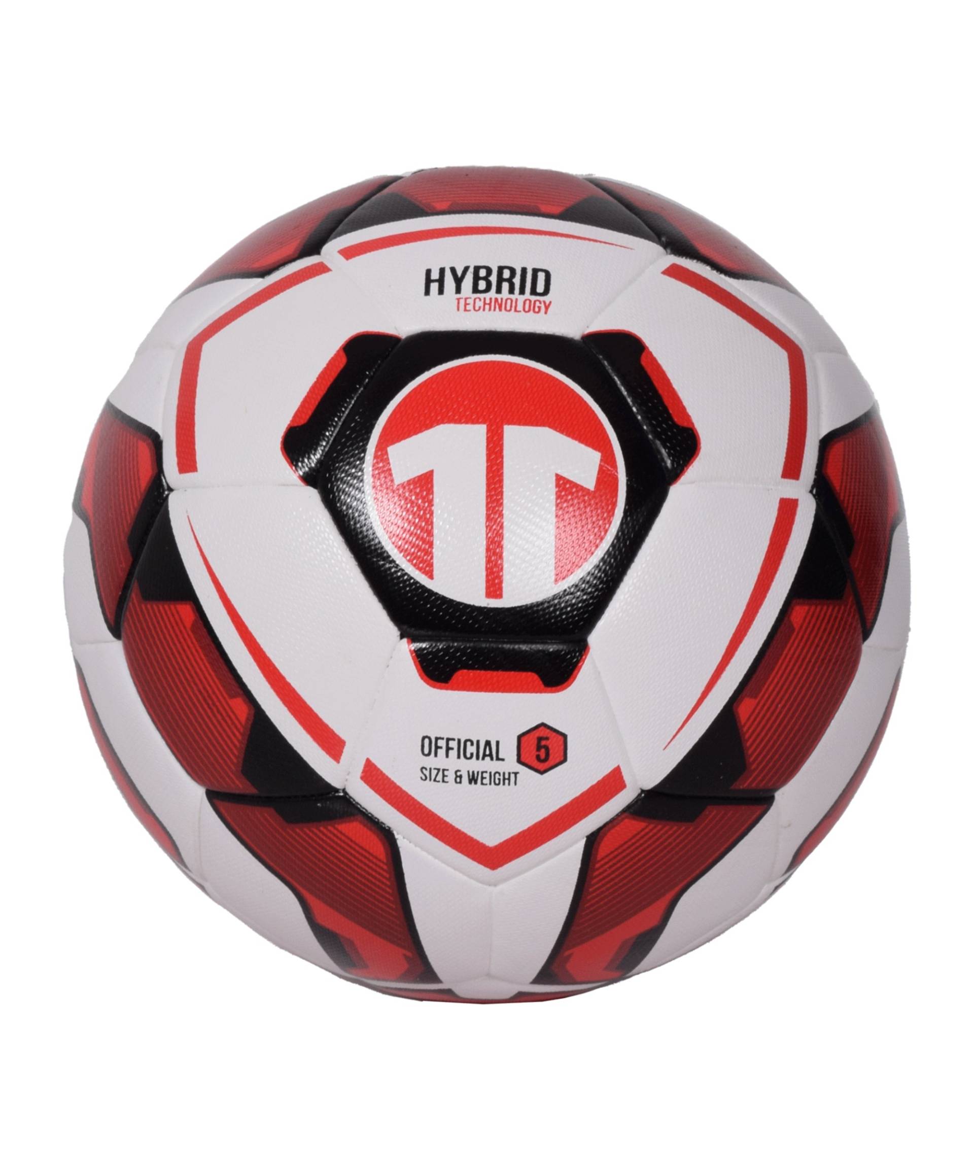 Cawila Fussball 11teamsports | Hybrid Technology | Größe 5 Weiss Rot von cawila