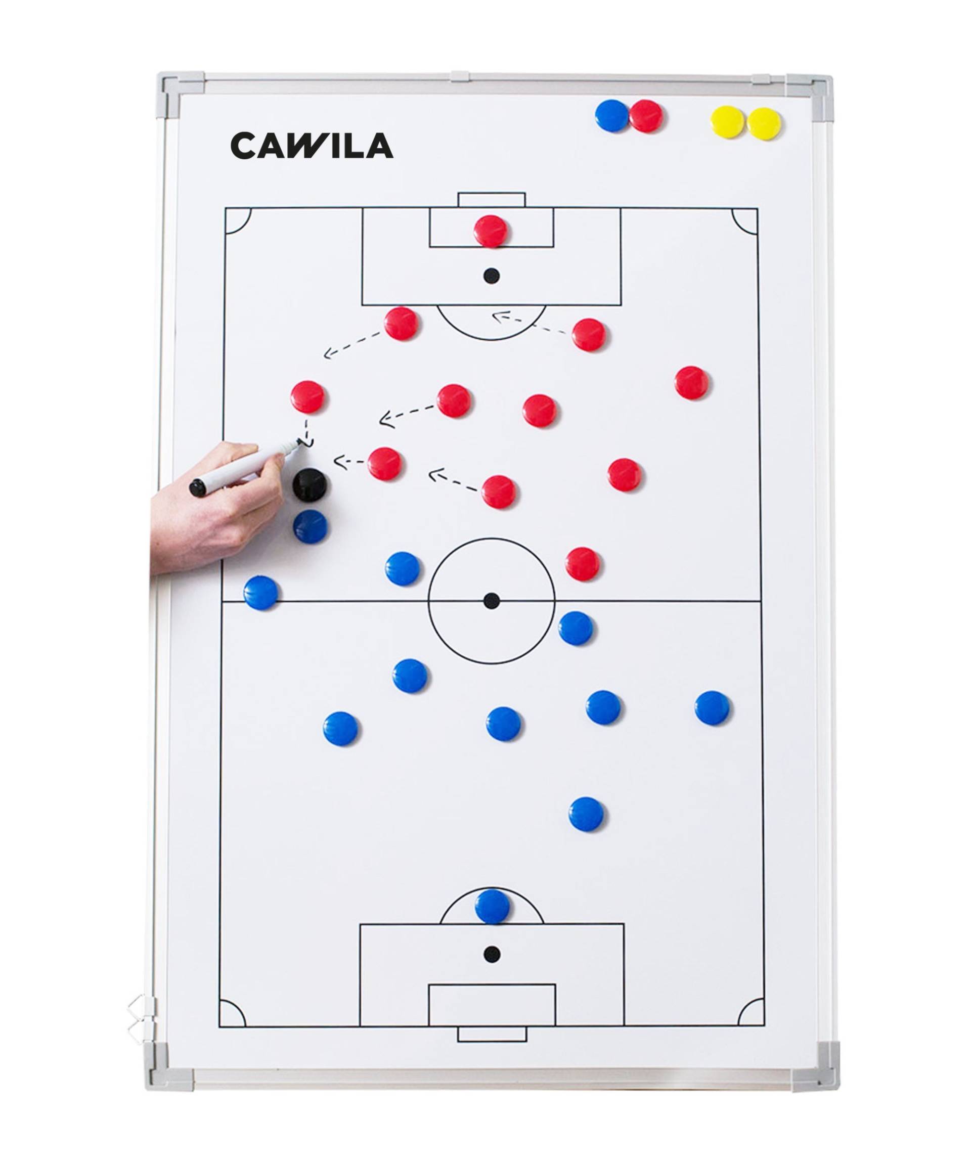 Cawila Taktiktafel Fussball inkl. Tasche| Size: 45 x 60cm Weiss von cawila
