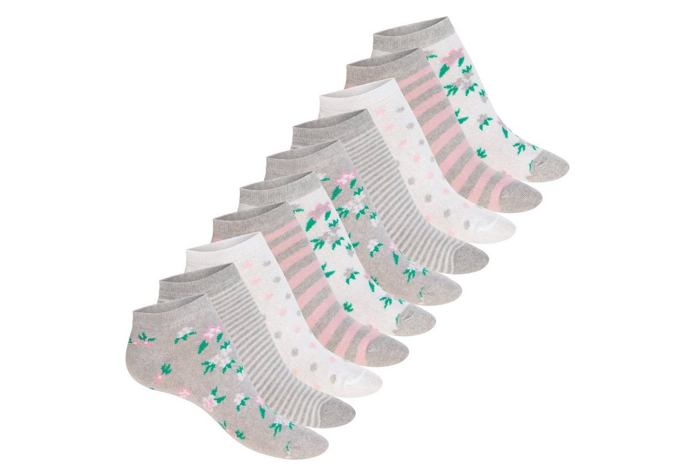 celodoro Sneakersocken Eco Sneaker Socken Damen (10 Paar) aus regenerativer Baumwolle von celodoro