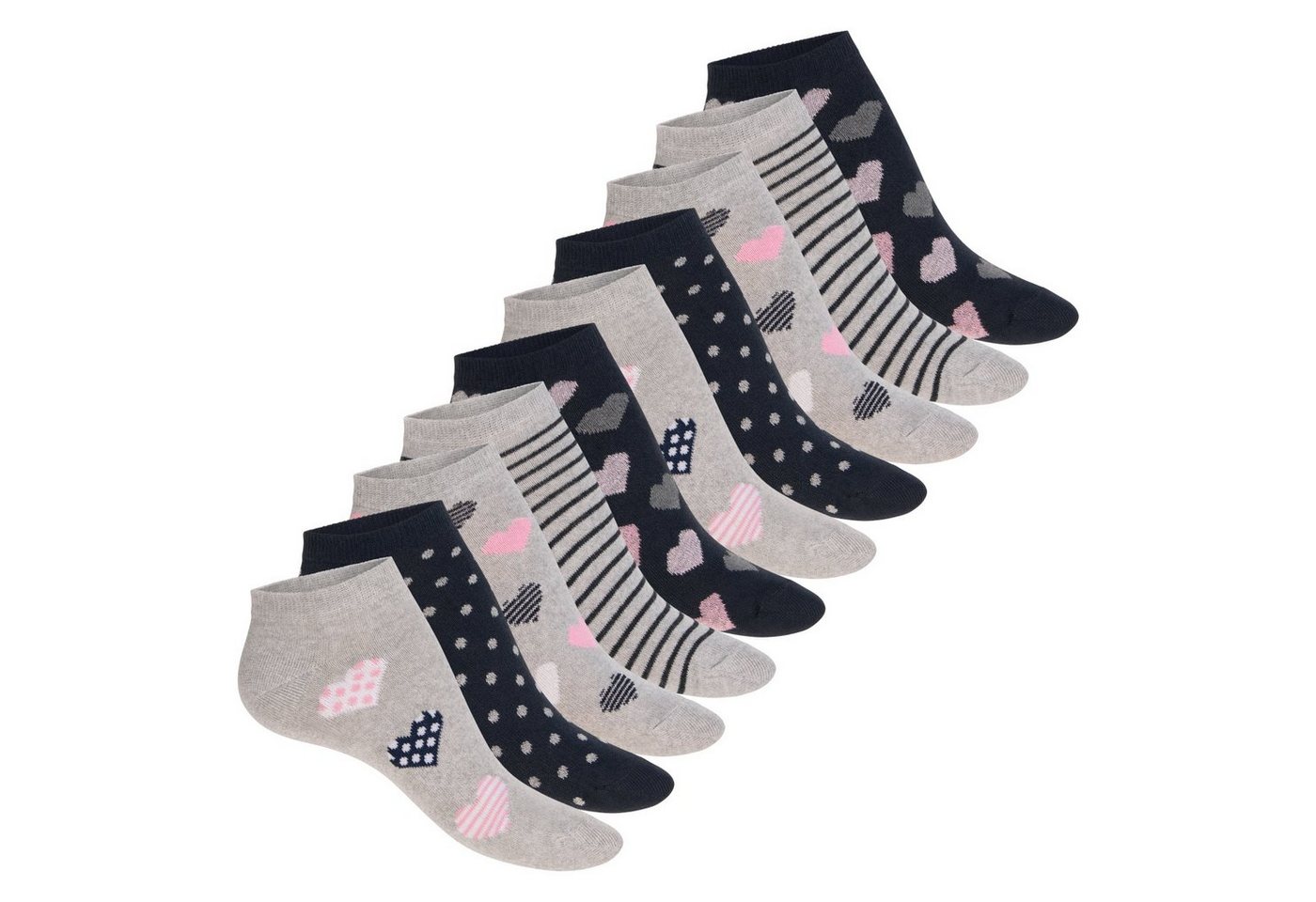 celodoro Sneakersocken Eco Sneaker Socken Damen (10 Paar), Kurzsocken aus Baumwolle von celodoro