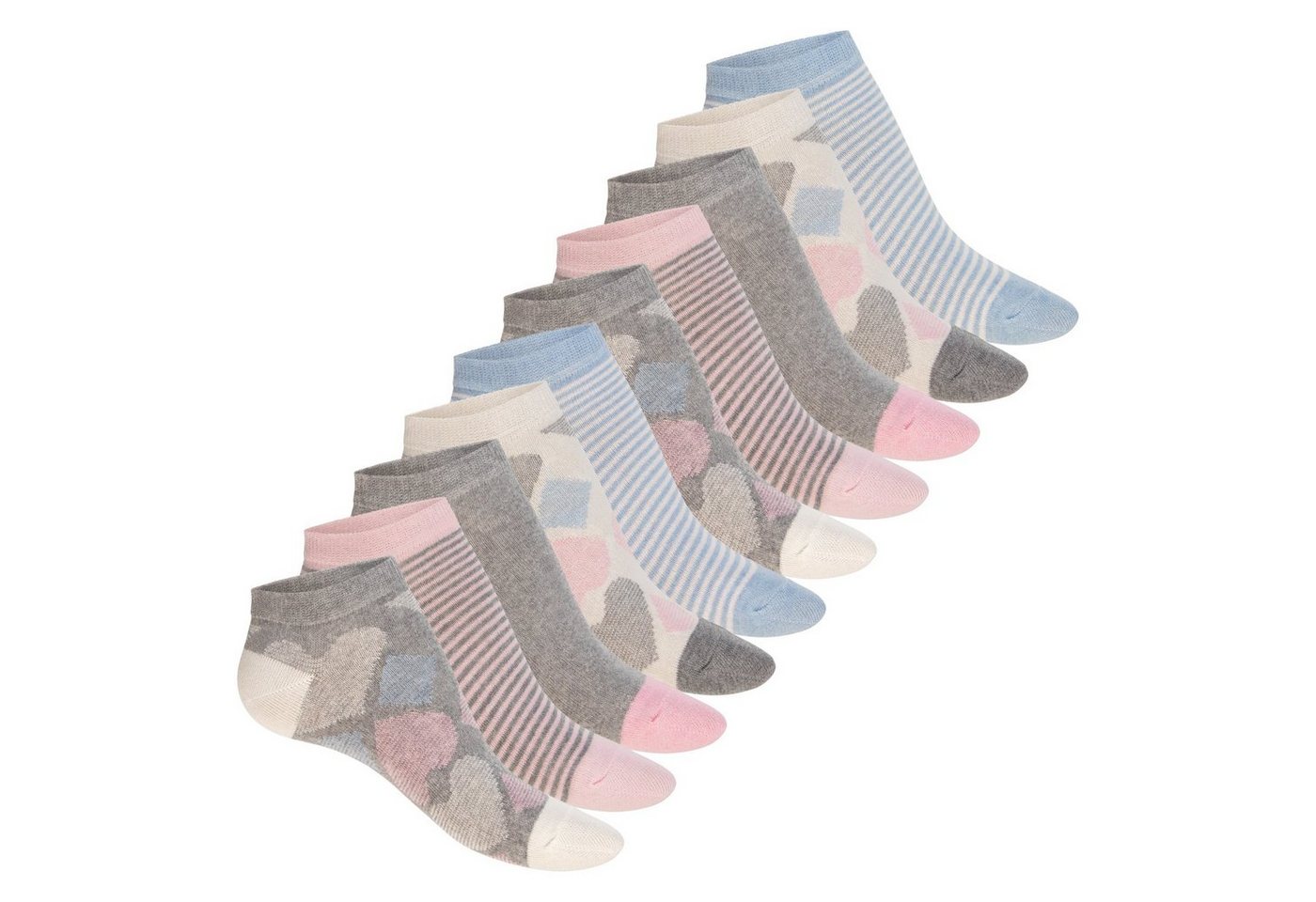 celodoro Sneakersocken Eco Sneaker Socken Damen (10 Paar), Kurzsocken aus Baumwolle von celodoro