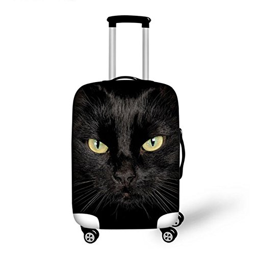 Chaqlin Schwarze Katze Mode Gepäck Abdeckung Dicke elastische Suitacase schützende staubdichte Fall für 18-20 " von chaqlin
