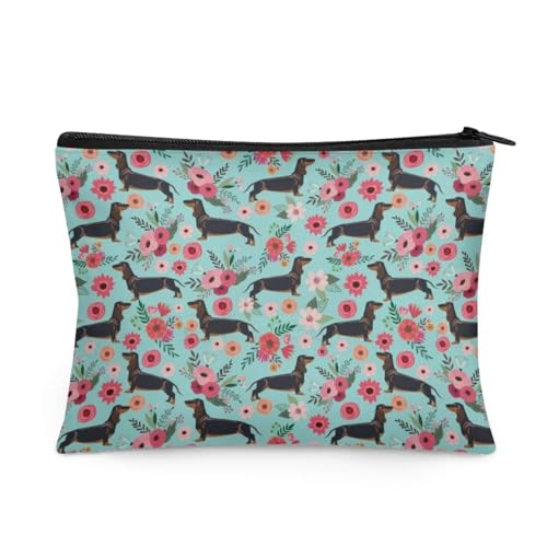 chaqlin Reise-Kulturbeutel für Damen, Make-up, Kosmetiktasche, tragbar, Münzgeldbörse, Blumendackel, Einheitsgröße, Münztasche von chaqlin