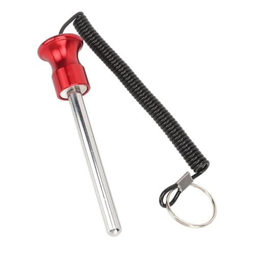 ciciglow Gym Weight Stack Pin, Magnetischer Hantelmaschinen-Pin-Auswahl-Verriegelungsstift mit Lanyard, Ersatz-Gewichtspins für Krafttrainingsgeräte (Rot 8mm 105MM) von ciciglow