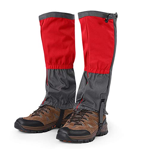 ciciglow Wanderschuh StiefelüBerzug 1 Paar Ski Gamasche StrapazierfäHiges Winddichtes Oxford Tuch FüR die Jagd Angeln Klettern Camping (Rot) von ciciglow
