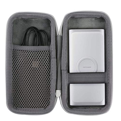 co2CREA Hart Reise Schutz Hülle Etui Tasche für Samsung Ladegerät mit 10000mAh /Samsung Mobile Accessories Induktive Powerbank (Weiß) von co2CREA