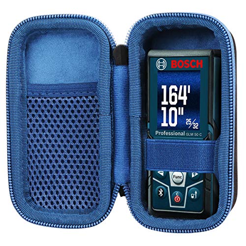 co2CREA Hart Tasche für Bosch Professional Laser Entfernungsmesser GLM 40 /GLM 50 C /GLM165-10 /Bosch Blaze Pro GLM165-40(Nur Hülle) (Schwarz/Blau) von co2CREA