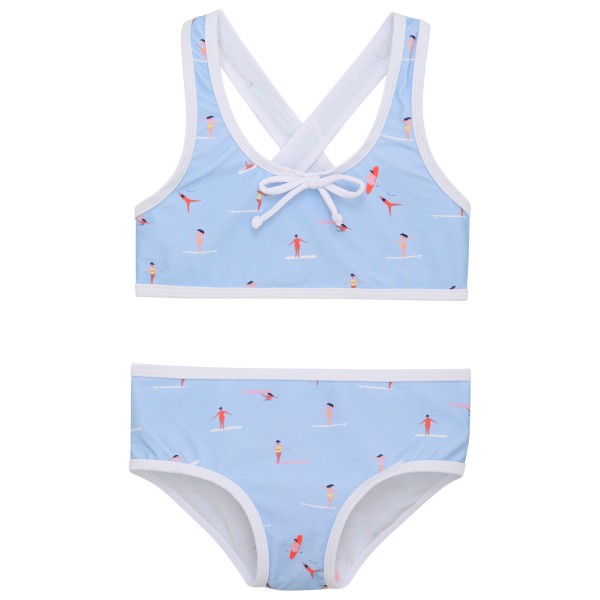 Color Kids - Kid's Bikini with Bow AOP - Bikini Gr 116 blau von color kids