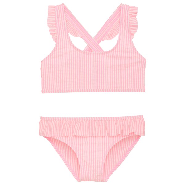 Color Kids - Kid's Bikini with Skirt Seersucker - Bikini Gr 116 rosa von color kids