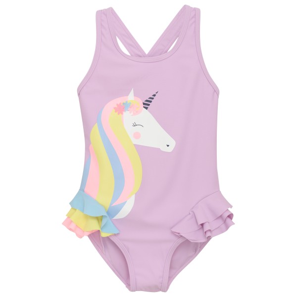 Color Kids - Kid's Swimsuit with Application - Badeanzug Gr 152 lila von color kids