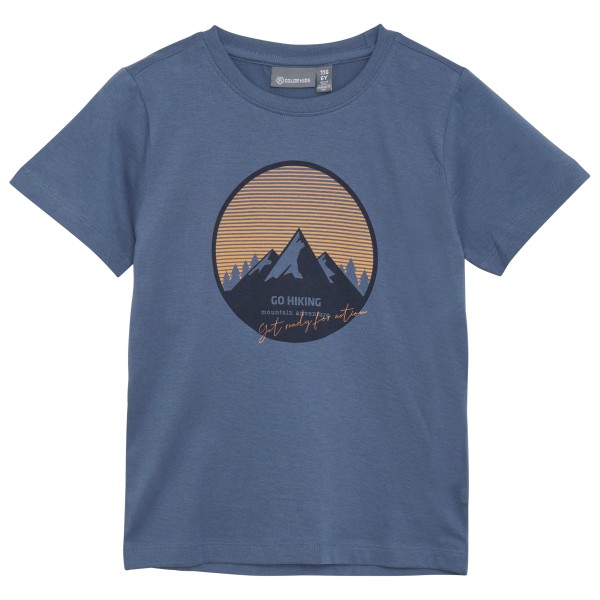 Color Kids - Kid's T-Shirt with Print Junior Style - T-Shirt Gr 110 blau von color kids