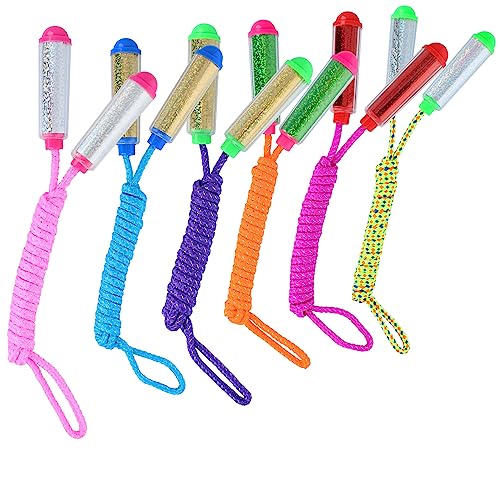 com-four® 6X Springseil für Kinder und Erwachsene - 210 cm, Länge - Sprungseil in bunten Farben - Hüpfband [Auswahl variiert] (06 Stück - Bunt) von com-four