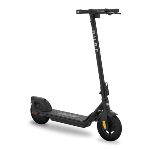 Pure Air⁴ Pro E-Scooter | Blinker | Lenkerstabilisierung | klappbar | Tempomat | Wasserfest (IP65) | Rekuperation | 16kg leicht & handlich | schwarz | starker Motor | große Reifen von comscoot