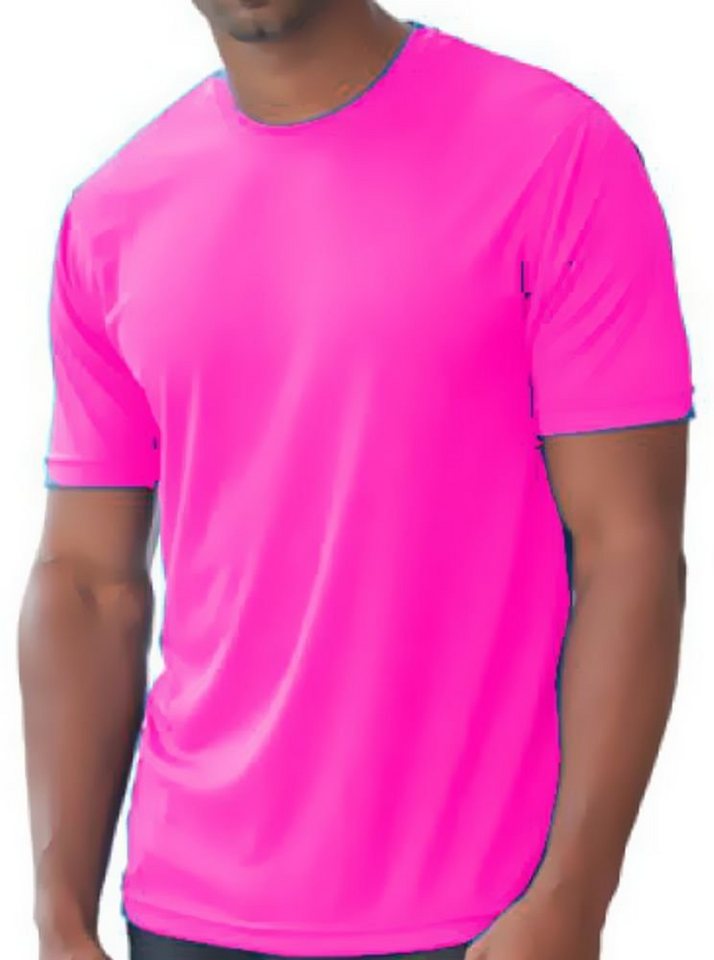 coole-fun-t-shirts T-Shirt NEON T-SHIRT Herren Gr. S- XXL Neongrün, Neongelb, Orange, Pink Neon Leuchtende Farben von coole-fun-t-shirts
