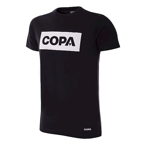 COPA Herren Box Logo T-Shirt mit Rundhalsausschnitt, Schwarz, S von COPA