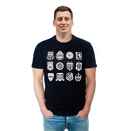 COPA Herren Crests T-Shirt mit Rundhalsausschnitt, Schwarz, S von COPA