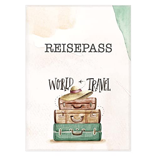 Cozy Racoon Reisepasshülle für Erwachsene und Kinder | Hochwertige Hülle für den Reisepass vor 03/2017 | Schutzhülle im Design Koffer (ohne Personalisierung) von cozy racoon