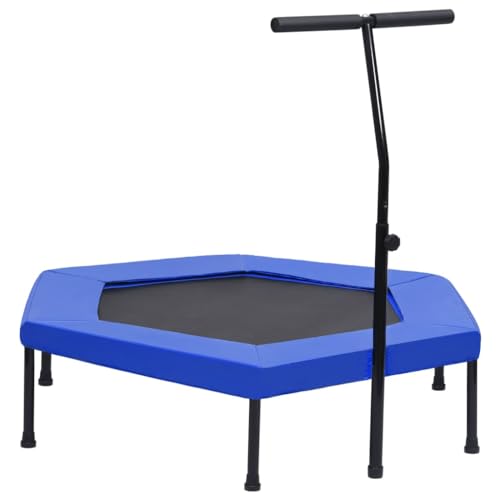 Furniture Home Tools Fitness Trampolin mit Griff und Sicherheitspolster, sechseckig, 122 cm von csderty