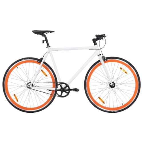 csderty Dieser Artikel - Fixed Gear Bike Weiß und Orange 700c 55 cm - Schön von csderty