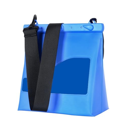 curfair Reißfeste, wasserdichte Tasche, Einzelschulter-Trockentasche aus PVC mit großer Kapazität, auslaufsichere Handy-Umhängetasche zum Schnorcheln, Schwimmen, Schwimmen Blau Einheitsgröße von curfair