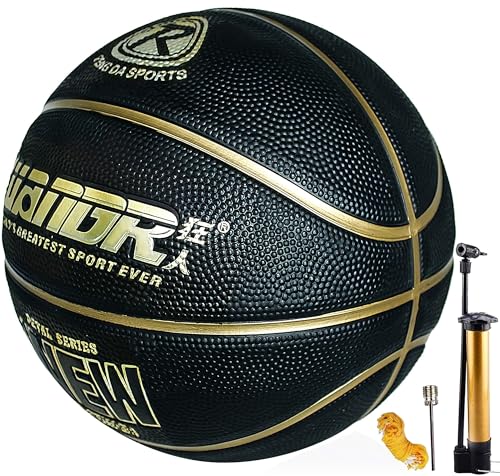 Senston Basketball Größe 7 mit Pumpe, Indoor Outdoor Basketball für Jugendliche & Erwachsene von Senston