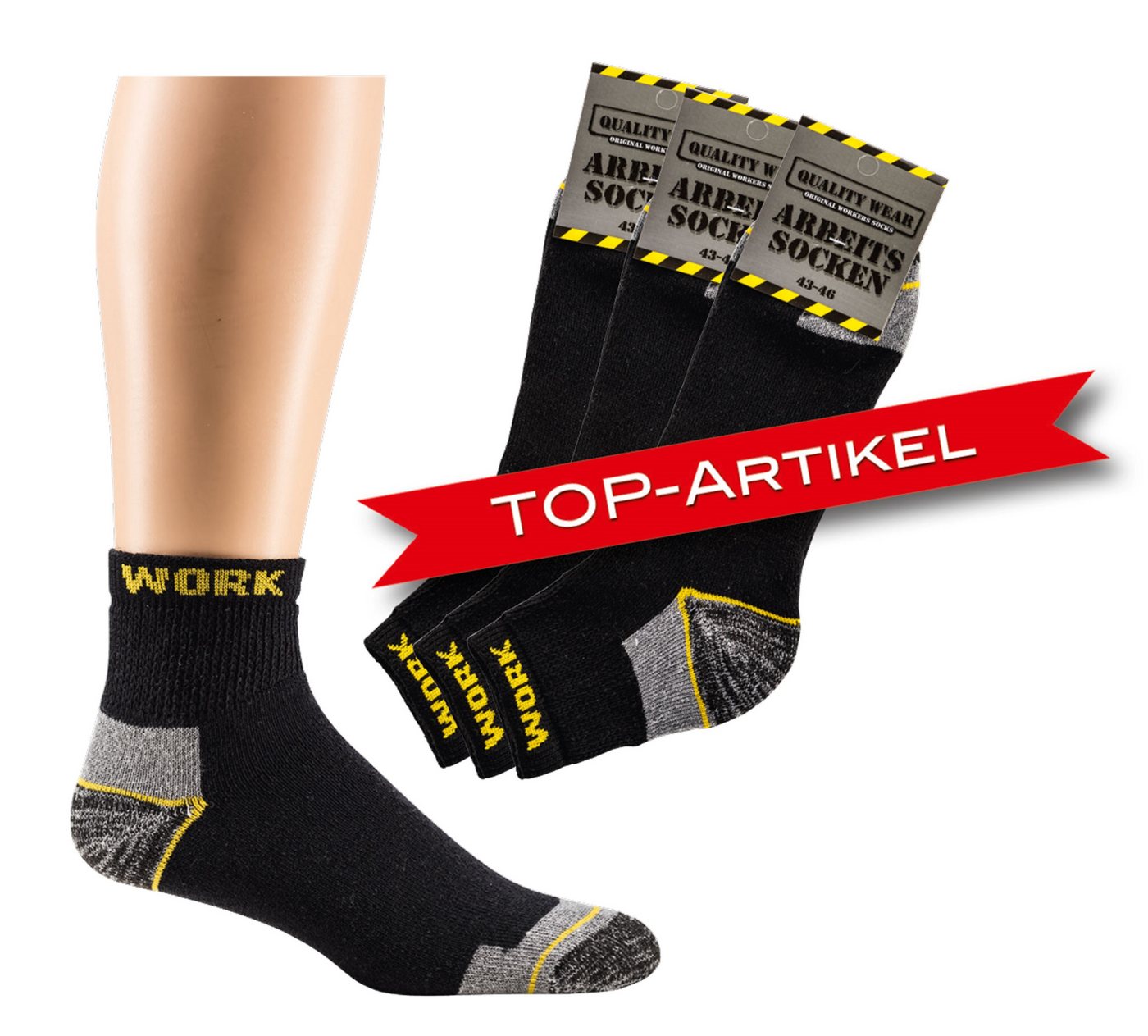 cwonlineshop Arbeitssocken thermosocken wandersocken sneaker socken(A-6842)« (6-Paar) von cwonlineshop