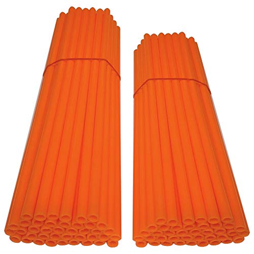 Radspeichenabdeckungen für vorne und hinten, orange, Packung mit 80 von cyclingcolors