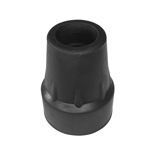 cyclingcolors 1x krücken Gummi 22mm Schwarz mit Metallverstärkung Pads gehstöcke unterarmgehstützen stockspitze für wanderstöcke Rund Rohrkappen Endkappen Kappen Rundrohr von cyclingcolors