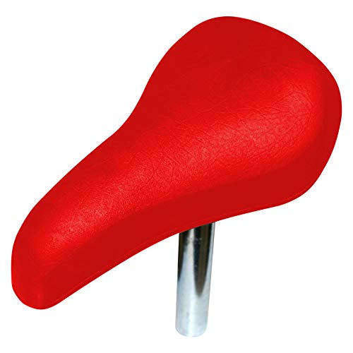 cyclingcolors Kinder Fahrrad Sattel Komfort Schaum mit Stange Ø22MM mädchen Junge universal (Rot) von cyclingcolors