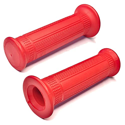 cyclingcolors Motorrad lenkergriffe Griffe 22mm (7/8") 24mm (1") universal Roller Moped Anti-rutsch motorradgriffe Gummi (rot) von cyclingcolors