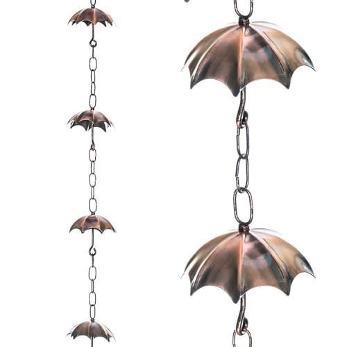 cykjshun Regenkette, Regenketten for Dachrinnen Metall Dachrinnenkette Regenschirm Regenwasserkette Garten Dekoration von cykjshun