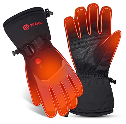Beheizte Handschuhe,Winterwarme Handschuhe Skifahren Fausthandschuhe für Herren und DamenReiten, Jagen,Wandern,Motorradfahren Handwärmer (Grau, XS) von day wolf