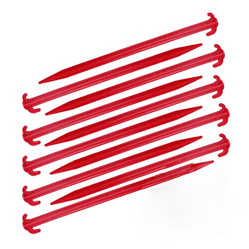 deiwo Zeltheringe Kunststoff 10er Set, rot, 30 cm, schlagfester Kunststoff, rot von deiwo