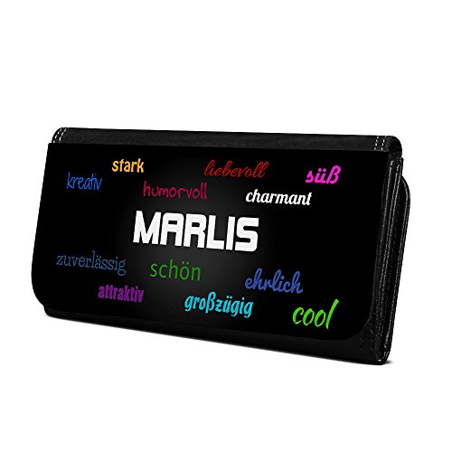 Geldbörse mit Namen Marlis - Design Positive Eigenschaften - Brieftasche, Geldbeutel, Portemonnaie, personalisiert für Damen und Herren von digital print
